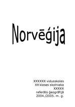 Research Papers 'Norvēģija', 1.