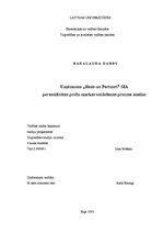 Research Papers 'Uzņēmuma "Jānis un Partneri" SIA personificētas preču markas veidošanas procesa ', 1.