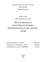 Research Papers 'Meža izciršanas un atjaunošanas dinamika Jēkabpils rajonā no 2000. līdz 2004.gad', 1.