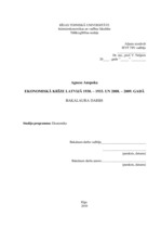 Term Papers 'Ekonomiskā krīze Latvijā 1930.-1933. un 2008.-2009.gadā', 1.