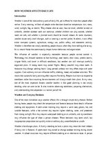 Essays 'How weather affects daily life', 1.