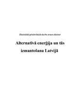 Research Papers 'Alternatīvā enerģija un tās izmantošana Latvijā', 1.