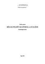 Research Papers 'Rīgas pilsētas zīmola analīze', 1.