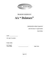 Practice Reports 'A/s "Dzintars" ', 1.