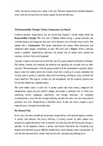 Essays 'The importance of personal responsibility', 13.