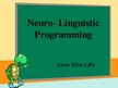 Presentations 'Neuro - Linguistic Programming', 1.