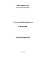 Research Papers 'Tūrisma maršruts Talsos', 1.