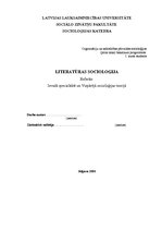 Research Papers 'Literatūras socioloģija', 1.