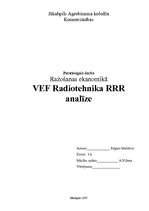 Research Papers 'Uzņēmuma "VEF Radiotehnika RRR" analīze', 5.