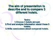 Presentations 'Hotel Comparison', 2.