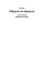 Research Papers 'Oligopols un oligopsons', 1.