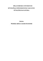 Research Papers 'Montāžas darbi, to nozīme būvniecībā', 1.