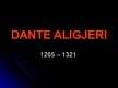 Presentations 'Dante Aligjeri', 1.