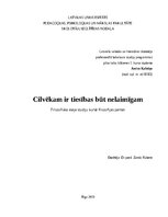 Essays 'Cilvēkam ir tiesības būt nelaimīgam', 1.