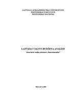 Research Papers 'Latvijas valsts budžeta analīze', 1.