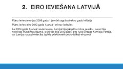 Research Papers 'Eiro valūtas ieviešana un tās pielietošana Latvijās ekonomikā', 16.