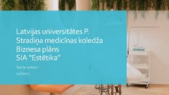 Business Plans 'Biznesa plāns SIA “Estētika”', 1.