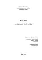 Research Papers 'Latvijā īstenota fiskālā politika (1.daļa)', 1.