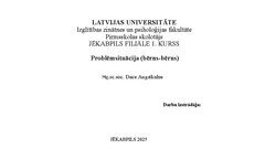 Summaries, Notes 'Problēmsituācija (bērns-bērns)', 1.