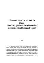 Essays 'Strukturētais ūdens "Memory Water"', 1.