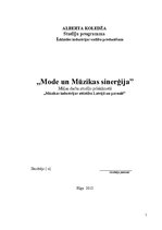 Research Papers 'Modes un mūzikas sinerģija', 1.