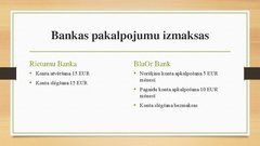 Presentations 'Banku salīdzinājums uzņēmumiem', 6.