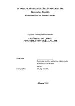 Research Papers 'SIA "Ipro”" finansiālā stāvokļa analīze', 1.