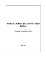 Research Papers 'Jauniešu attieksme pret latviešu valodas kultūru', 1.