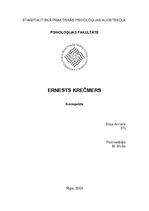 Summaries, Notes 'Ernests Krečmers', 1.