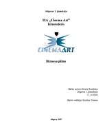 Business Plans 'Kinoteātra "Cinema Art" biznesa plāns', 1.