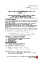 Samples 'Darba aizsardzības instrukcija darbā ar smaguma celšanu, pārvietošanai paredz', 1.