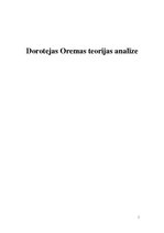 Research Papers 'Dorotejas Oremas teorijas analīze', 1.