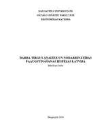 Term Papers 'Darba tirgus analīze un nodarbinātības paaugstināšanas iespējas Latvijā', 1.