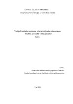 Research Papers 'Vasilija Kandinska teorētiskie principi, daiļrades raksturojums. Darbība apvienī', 1.