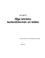 Research Papers 'Rīga latviešu tautasdziesmās un teikās', 1.