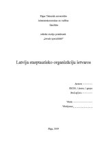 Research Papers 'Latvija starptautisko organizāciju ietvaros', 1.