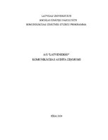 Research Papers 'Komunikācijas audita ziņojums a/s "Latvenergo"', 1.