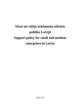 Research Papers 'Mazo un vidējo uzņēmumu atbalsta politika Latvijā', 1.