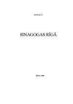 Research Papers 'Sinagogas Rīgā', 1.