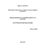 Research Papers 'Tūrisma iespējas un attīstība Lietuvā un Igaunijā', 1.