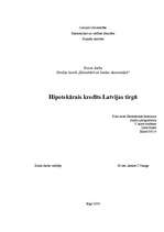Research Papers 'Hipotekārais kredīts Latvijas tirgū', 1.