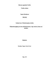 Research Papers 'Maksātnespējas procesa administrators, viņa statuss, loma un nozīme', 1.