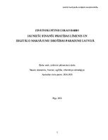 Research Papers 'Jauniešu finanšu pratības līmenis un digitālo maksājumu drošības paradumi Latvij', 1.