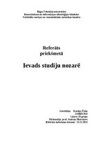Summaries, Notes 'Ievads studiju nozarē', 1.