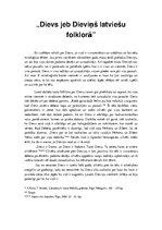 Essays 'Dievs jeb Dieviņš latviešu folklorā', 1.