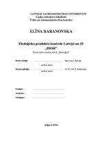 Research Papers 'Ekoloģisko produktu kontrole Latvijā', 1.