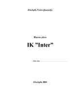 Business Plans 'IK "Inter"', 1.