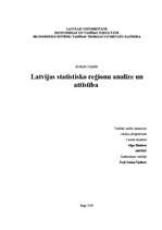 Research Papers 'Latvijas statistisko reģionu analīze un attīstība', 1.