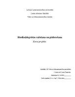 Research Papers 'Biodīzeļdegvielas ražošana un pielietošana', 1.