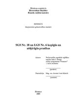 Research Papers 'SGS Nr.18 un LGS Nr.6 kopīgās un atšķirīgās prasības', 1.